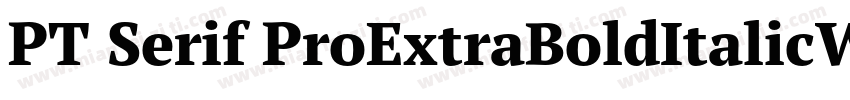 PT Serif ProExtraBoldItalicW08字体转换